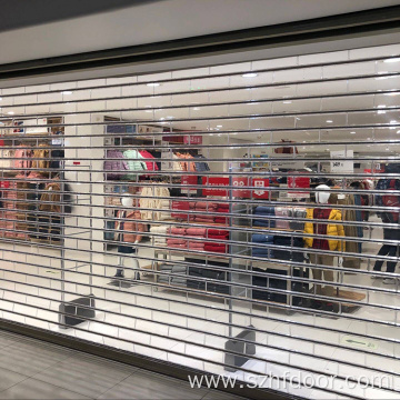 Mall store transparent folding crystal door